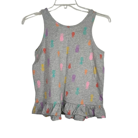 Lot of 3 Cat and Jack White Peach Gray Peplum Tank Top Girls XL 14 16 PLUS NEW - Picture 6 of 9